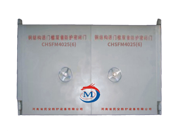 钢结构活门槛双扇防护密闭门